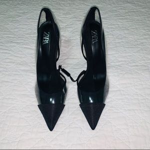 Black/Clear ZARA Heeled Pumps